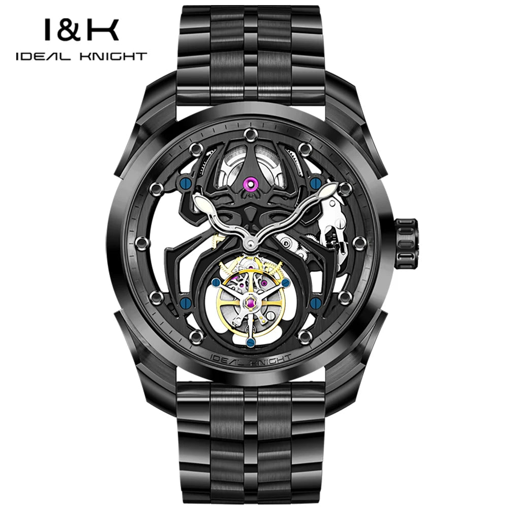 IDEAL KNIGHT 6802 Tourbillon Watch for Men Deep Waterproof Original Brand Luxury Sapphire Mirror High-End Men's Wristwatches NEW