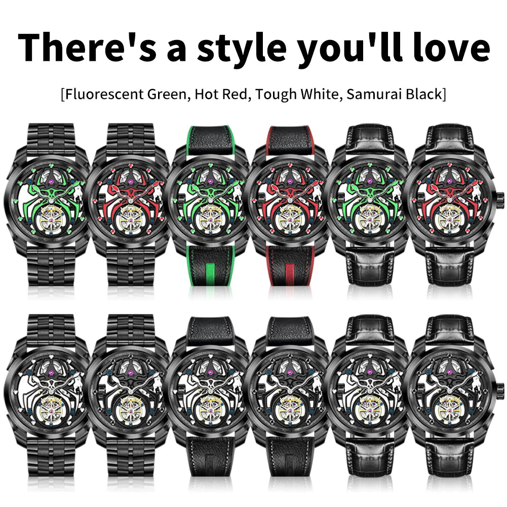 IDEAL KNIGHT 6802 Tourbillon Watch for Men Deep Waterproof Original Brand Luxury Sapphire Mirror High-End Men's Wristwatches NEW