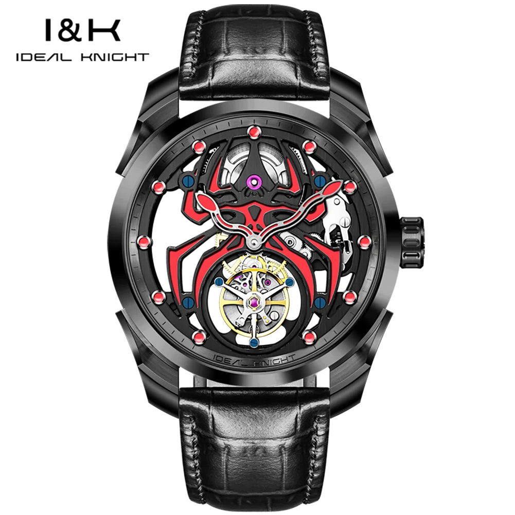 IDEAL KNIGHT 6802 Tourbillon Watch for Men Deep Waterproof Original Brand Luxury Sapphire Mirror High-End Men's Wristwatches NEW