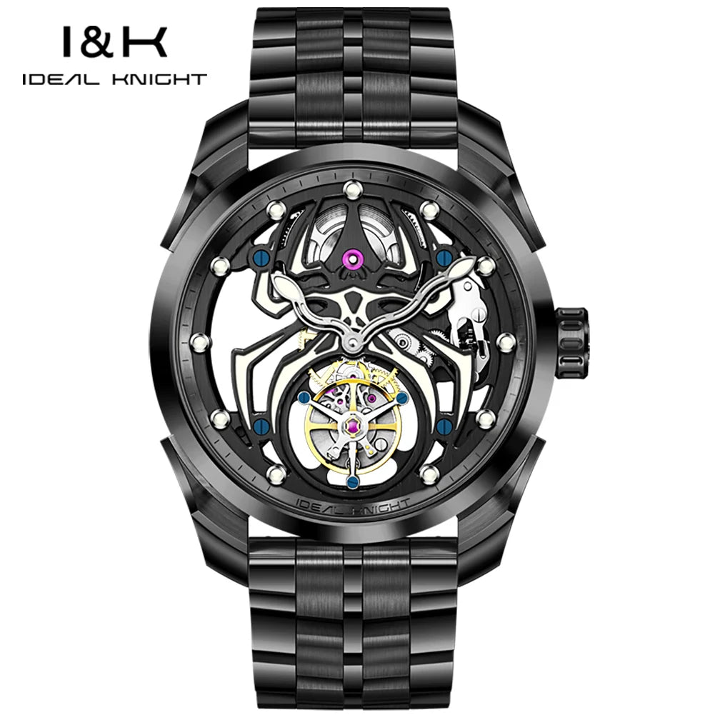 IDEAL KNIGHT 6802 Tourbillon Watch for Men Deep Waterproof Original Brand Luxury Sapphire Mirror High-End Men's Wristwatches NEW