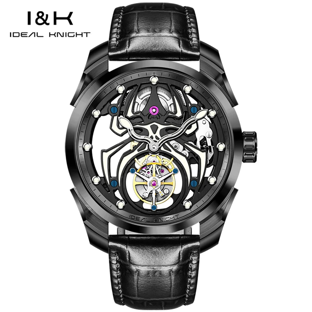 IDEAL KNIGHT 6802 Tourbillon Watch for Men Deep Waterproof Original Brand Luxury Sapphire Mirror High-End Men's Wristwatches NEW