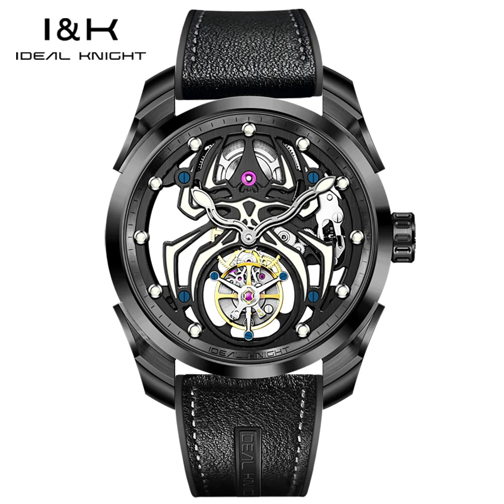 IDEAL KNIGHT 6802 Tourbillon Watch for Men Deep Waterproof Original Brand Luxury Sapphire Mirror High-End Men's Wristwatches NEW