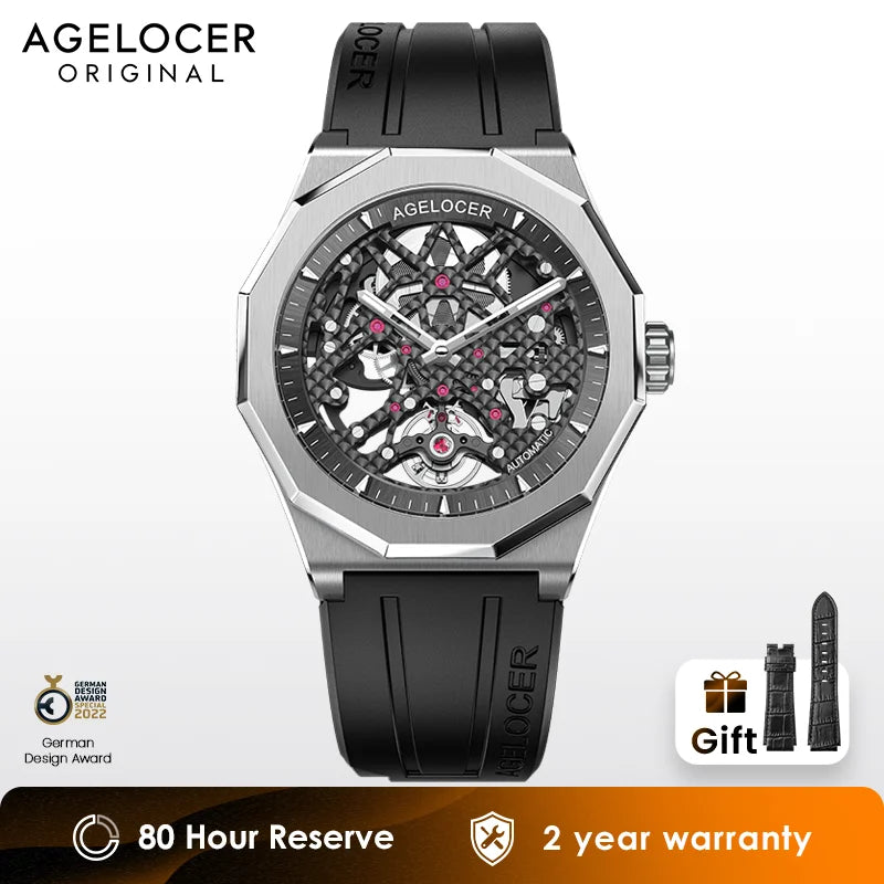 AGELOCER Original Schwarzwald Watch Men's Sports Hollow Luminous Automatic Mechanical Watch Birthday Gift for Men - Denis Vigilante