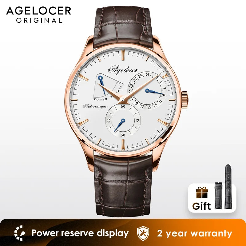 AGELOCER Original Budapest Watch Kinetic Display Men's Luxury Gold Watch Automatic Mechanical Watch Birthday Gift for Men - Denis Vigilante