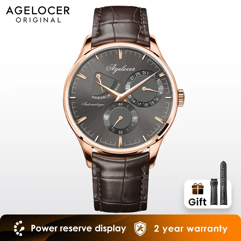 AGELOCER Original Budapest Watch Kinetic Display Men Business Luxury Gold Watch Automatic Mechanical Watch Birthday Gift for Men - Denis Vigilante