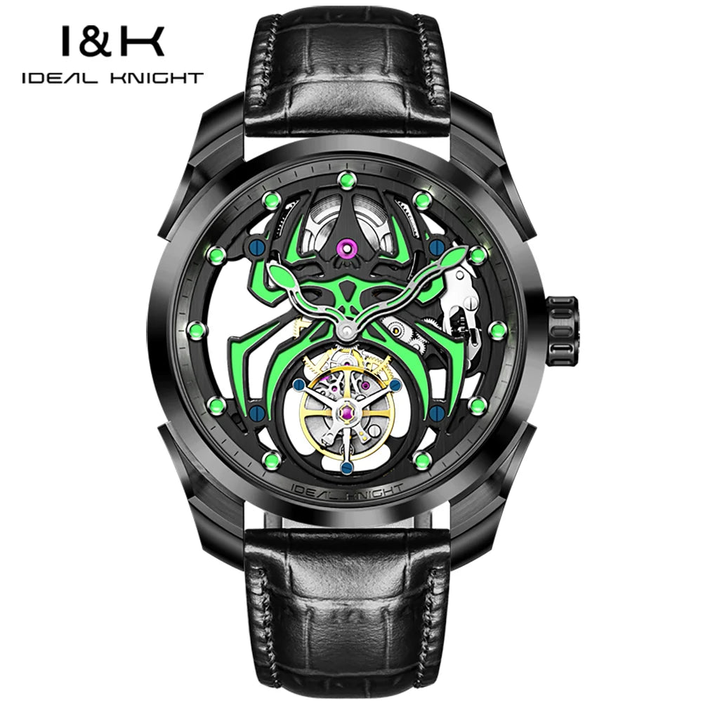 IDEAL KNIGHT 6802 Tourbillon Watch for Men Deep Waterproof Original Brand Luxury Sapphire Mirror High-End Men's Wristwatches NEW