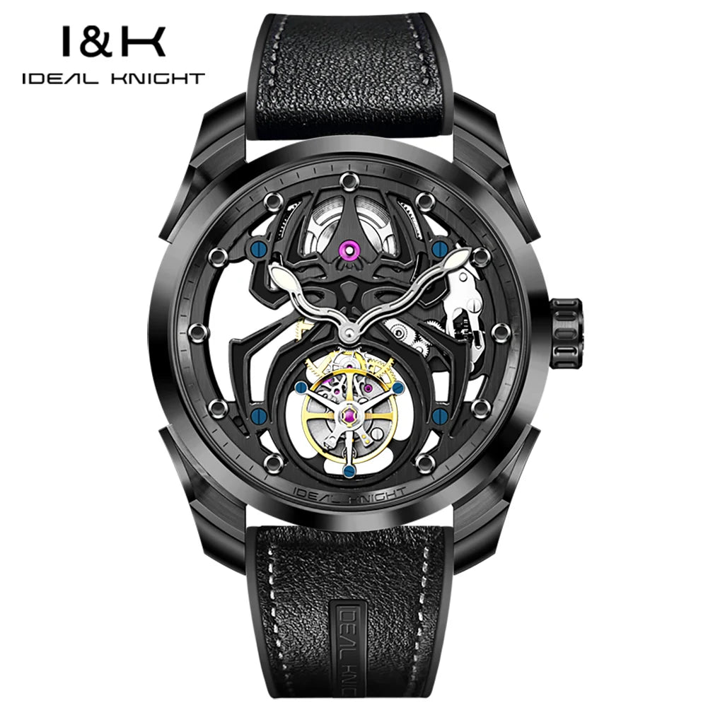 IDEAL KNIGHT 6802 Tourbillon Watch for Men Deep Waterproof Original Brand Luxury Sapphire Mirror High-End Men's Wristwatches NEW